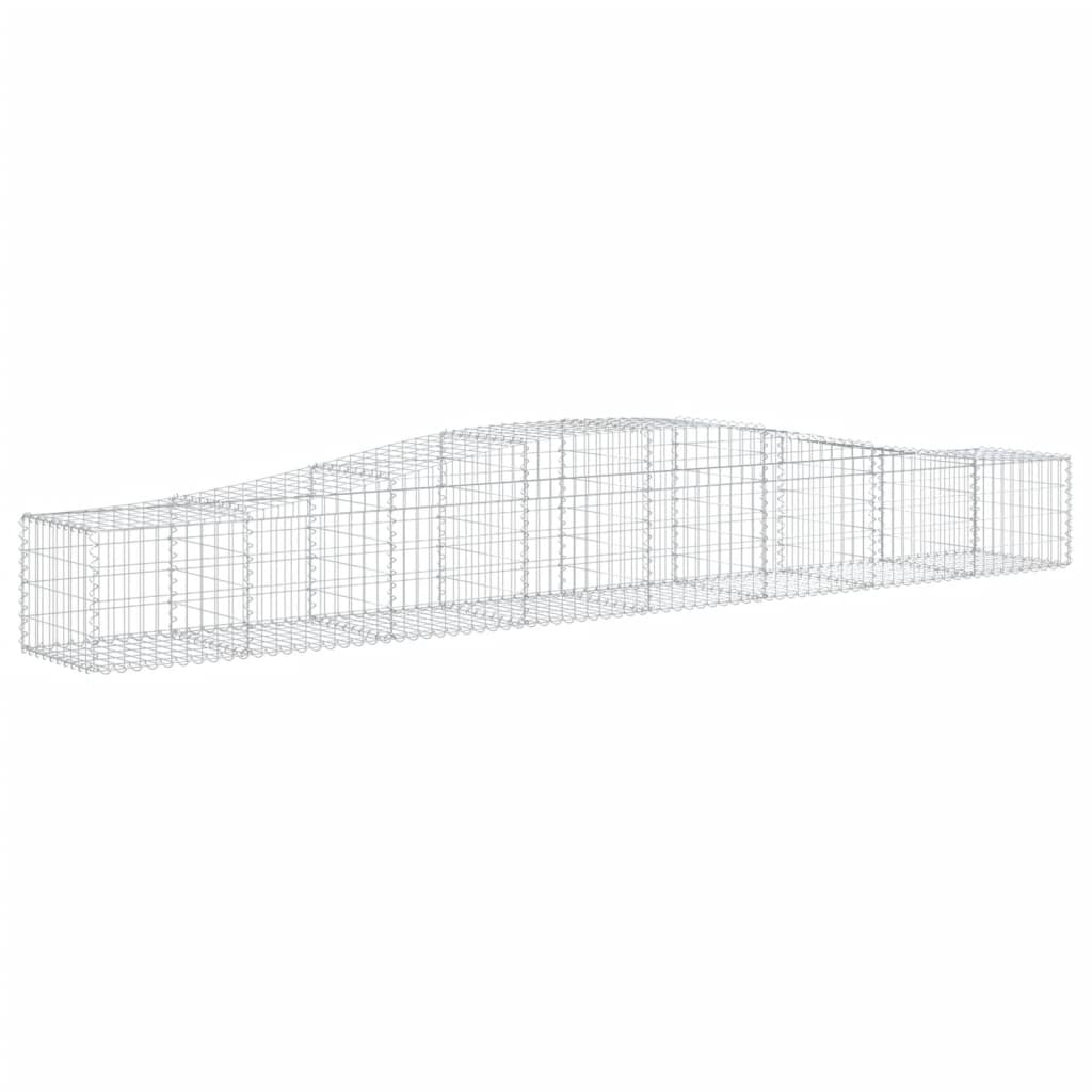 9 db íves horganyzott vas gabion kosár 400x50x40/60 cm