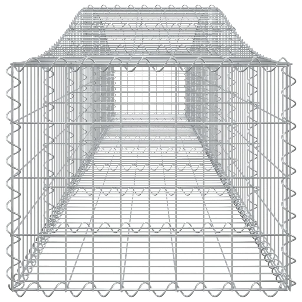 9 db íves horganyzott vas gabion kosár 400x50x40/60 cm