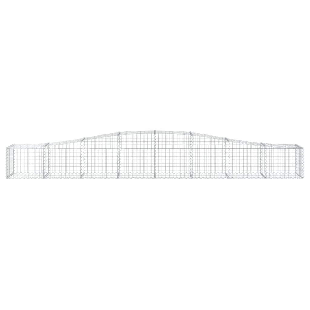 10 db íves horganyzott vas gabion kosár 400x50x40/60 cm