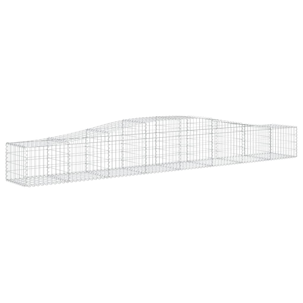 15 db íves horganyzott vas gabion kosár 400x50x40/60 cm