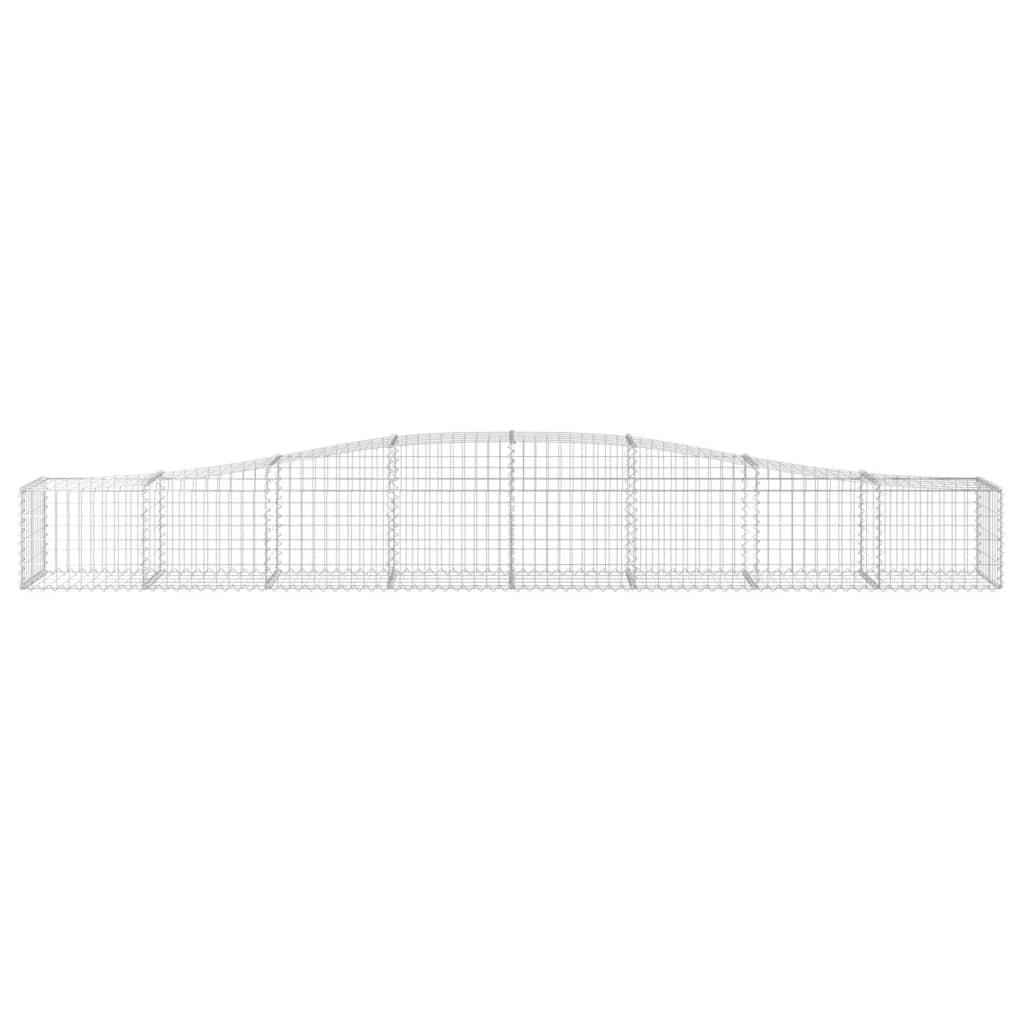 15 db íves horganyzott vas gabion kosár 400x50x40/60 cm