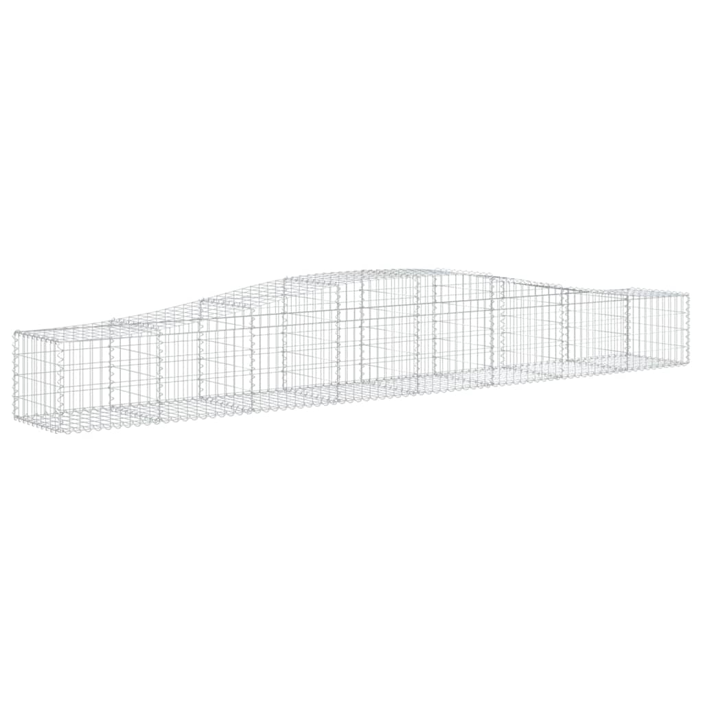 25 db íves horganyzott vas gabion kosár 400x50x40/60 cm