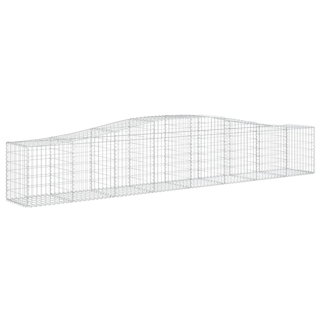2 db íves horganyzott vas gabion kosár 400x50x60/80 cm