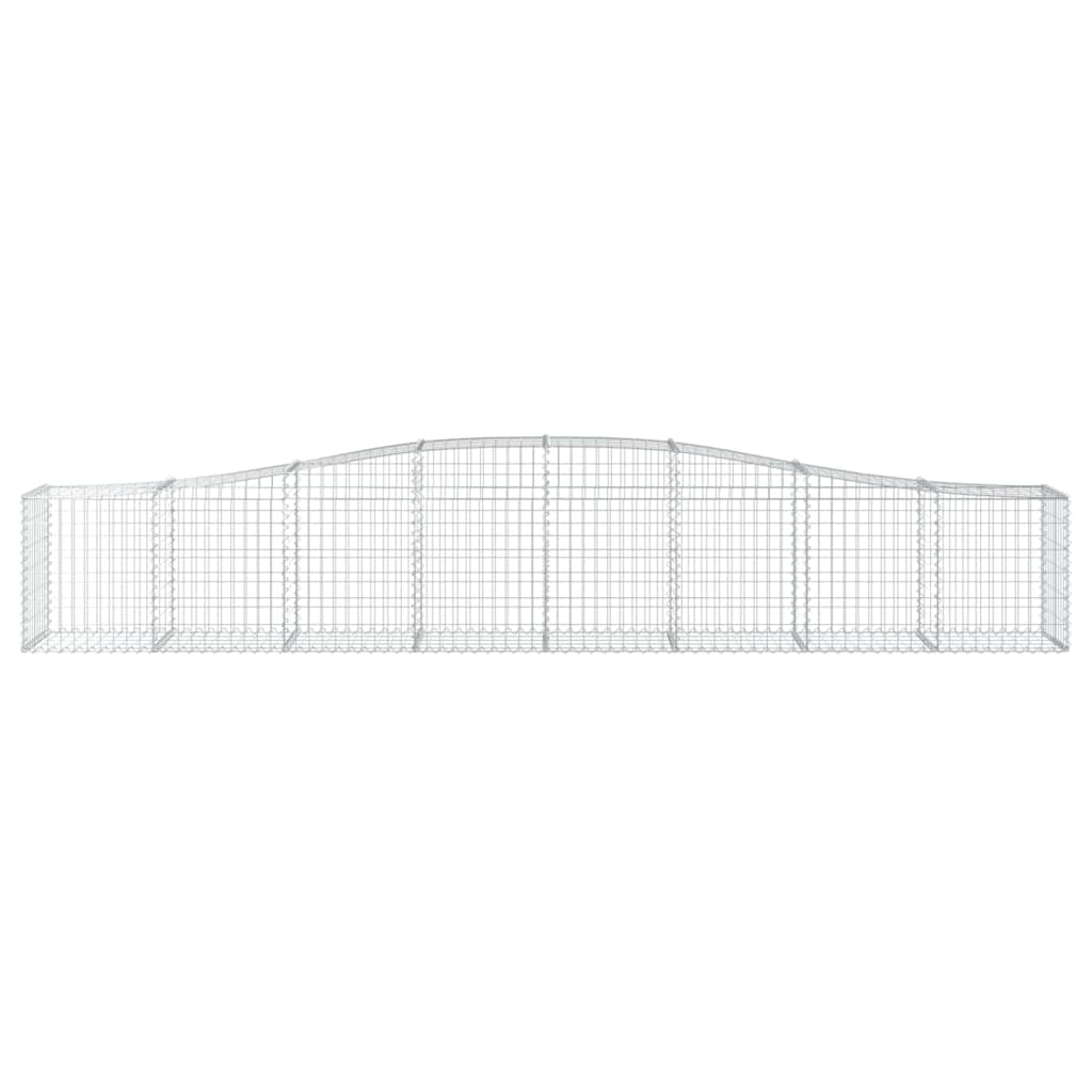 2 db íves horganyzott vas gabion kosár 400x50x60/80 cm