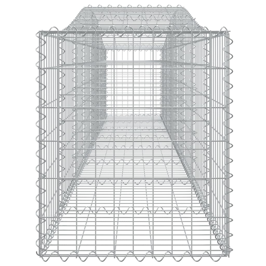 2 db íves horganyzott vas gabion kosár 400x50x60/80 cm