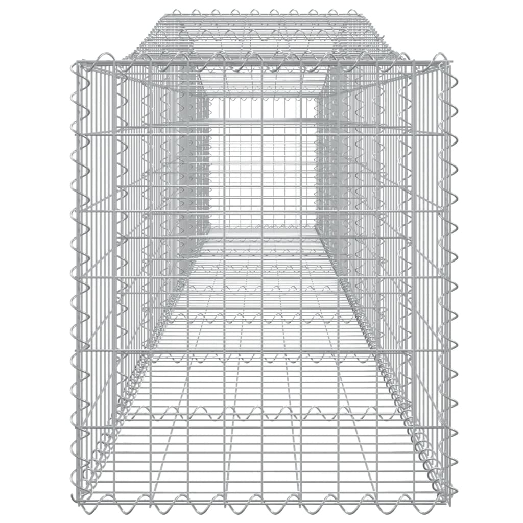 3 db íves horganyzott vas gabion kosár 400x50x60/80 cm