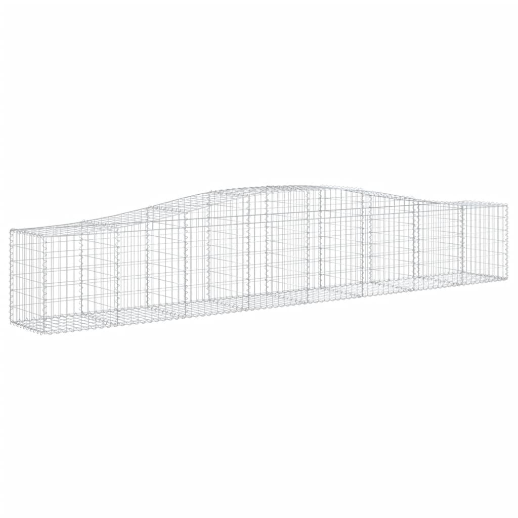 4 db íves horganyzott vas gabion kosár 400x50x60/80 cm