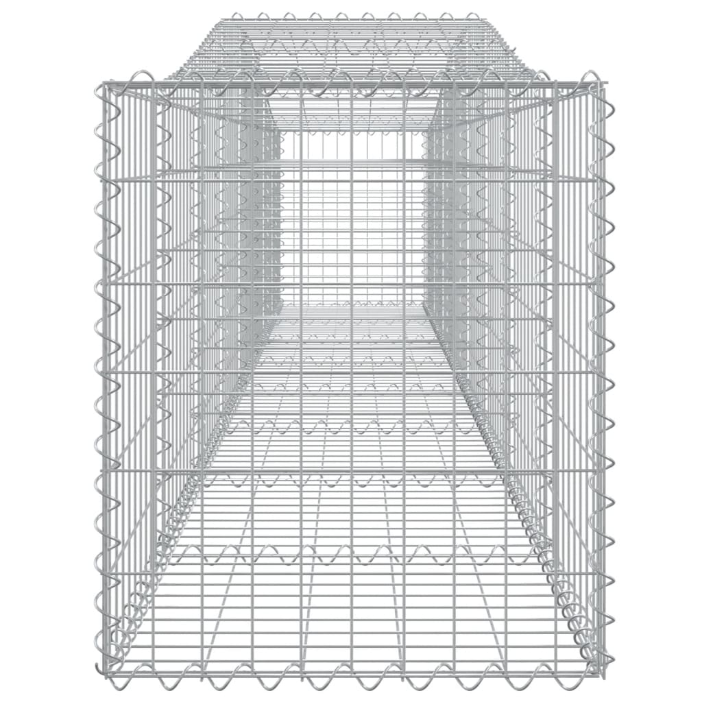 9 db íves horganyzott vas gabion kosár 400x50x60/80 cm