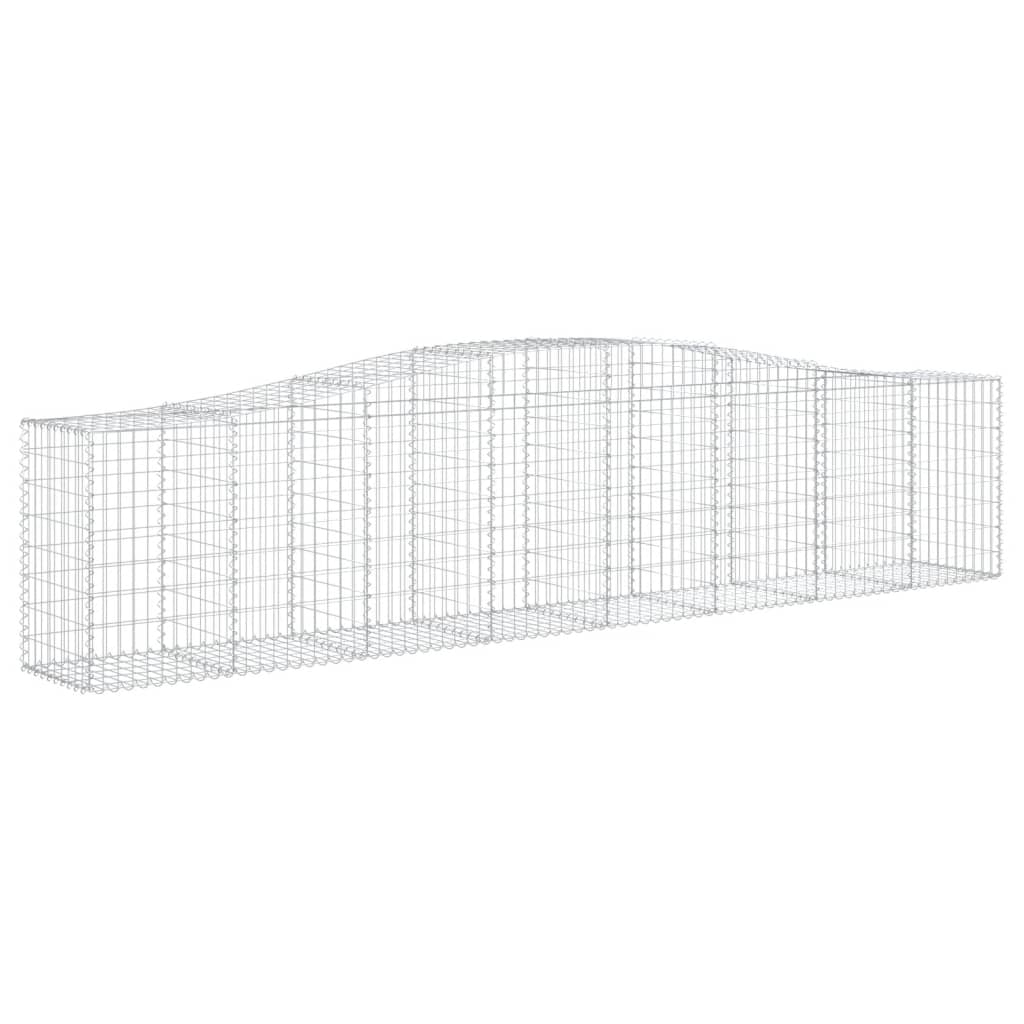 2 db íves horganyzott vas gabion kosár 400x50x80/100 cm