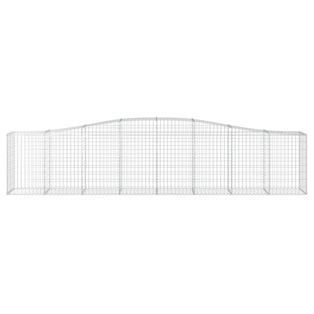 2 db íves horganyzott vas gabion kosár 400x50x80/100 cm