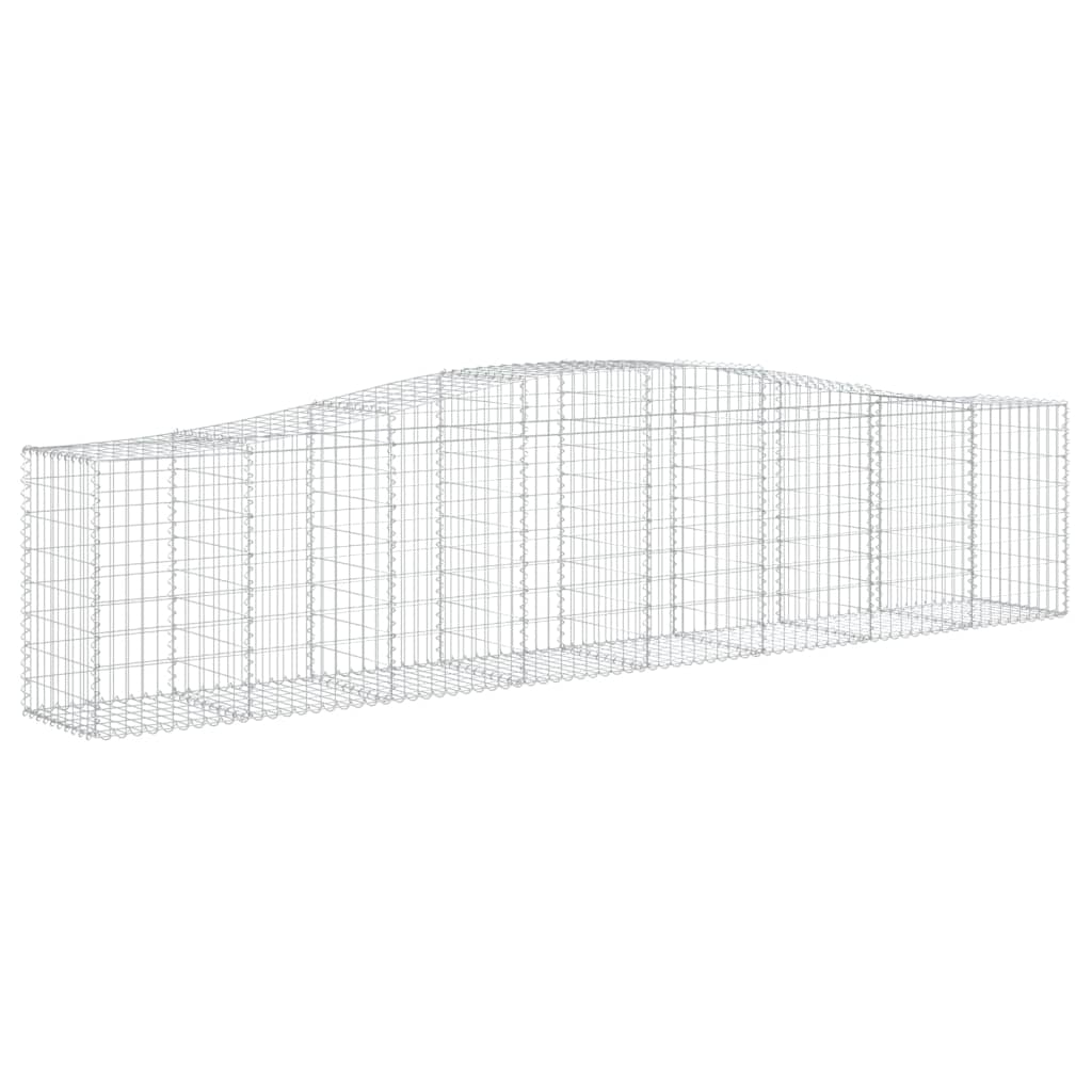 10 db íves horganyzott vas gabion kosár 400x50x80/100 cm