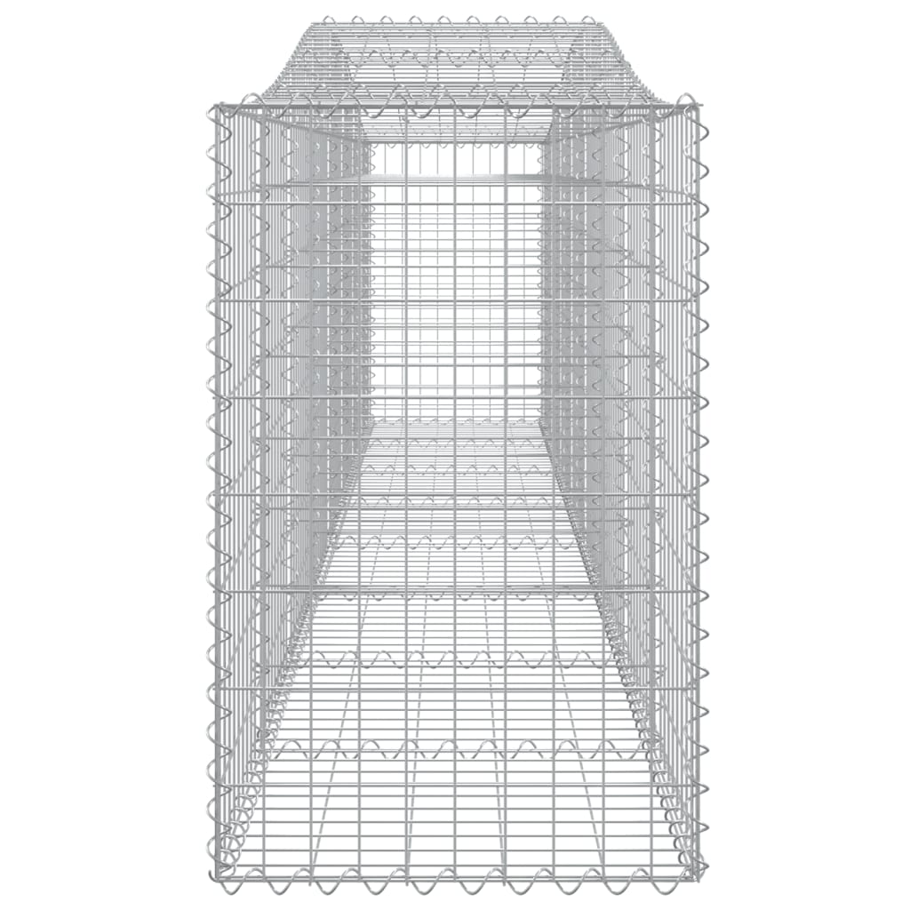10 db íves horganyzott vas gabion kosár 400x50x80/100 cm
