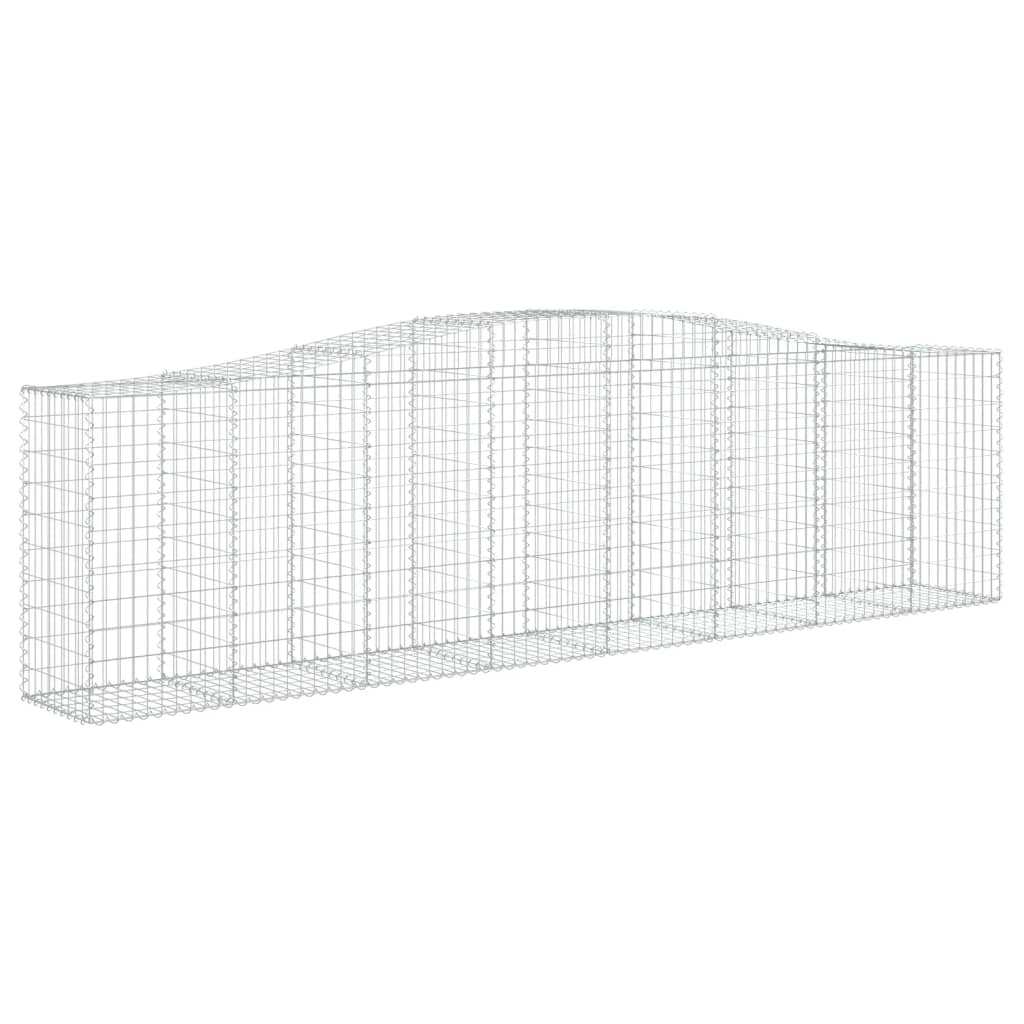 2 db íves horganyzott vas gabion kosár 400x50x100/120 cm