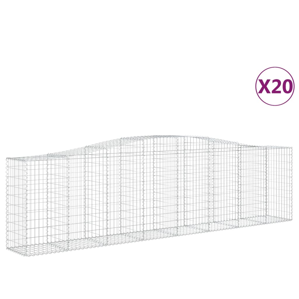 20 db íves horganyzott vas gabion kosár 400x50x100/120 cm