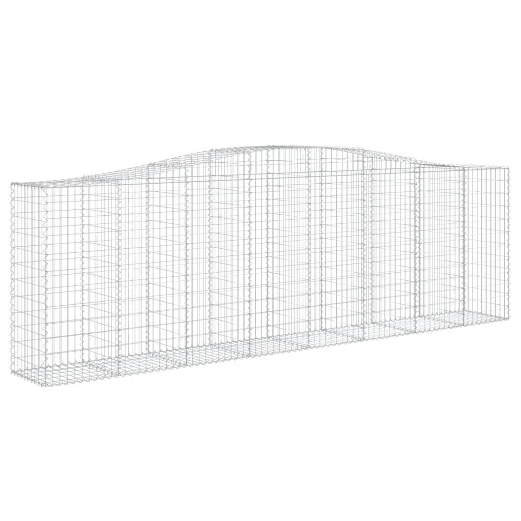 2 db íves horganyzott vas gabion kosár 400x50x120/140 cm