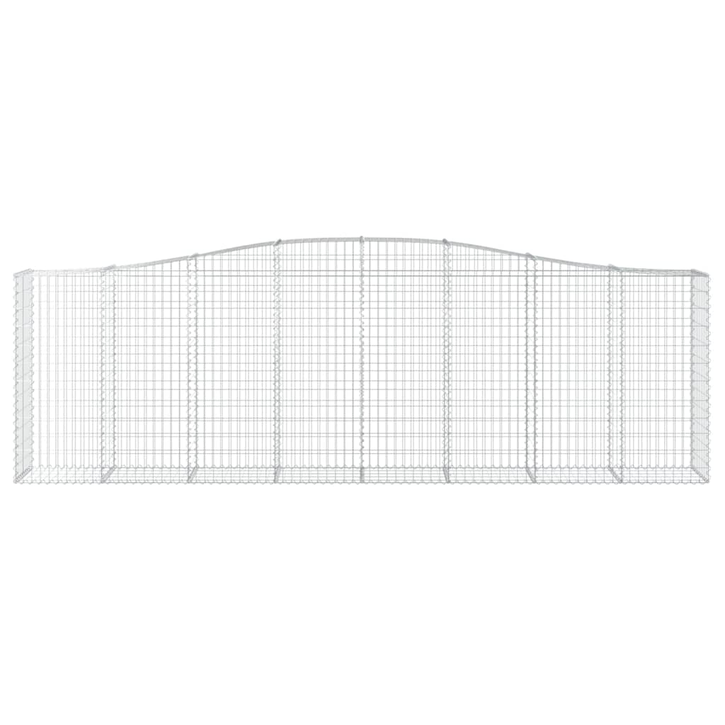 2 db íves horganyzott vas gabion kosár 400x50x120/140 cm