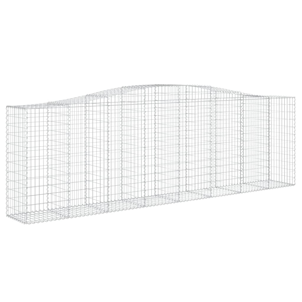 4 db íves horganyzott vas gabion kosár 400x50x120/140 cm