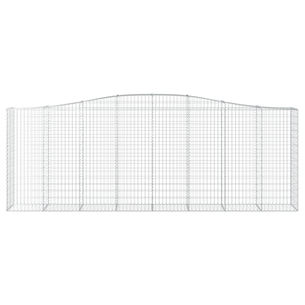 2 db íves horganyzott vas gabion kosár 400x50x140/160 cm