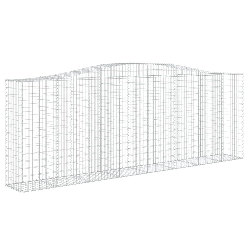 4 db íves horganyzott vas gabion kosár 400x50x140/160 cm