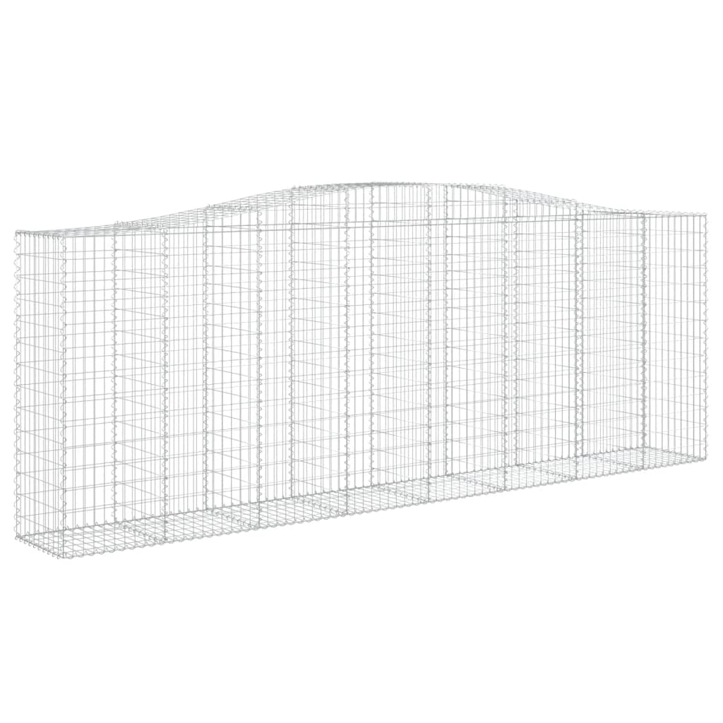 6 db íves horganyzott vas gabion kosár 400x50x140/160 cm