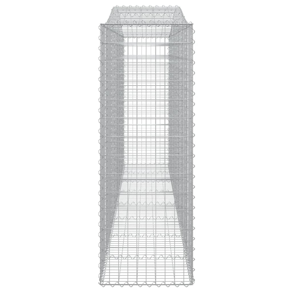 6 db íves horganyzott vas gabion kosár 400x50x140/160 cm