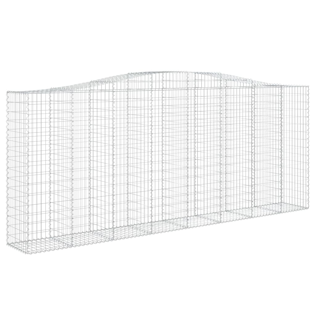 6 db íves horganyzott vas gabion kosár 400x50x160/180 cm