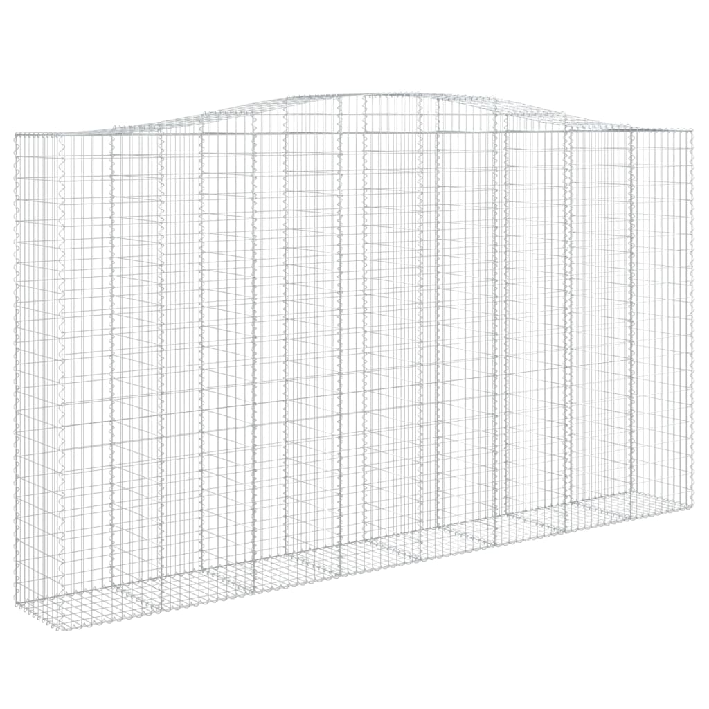 3 db íves horganyzott vas gabion kosár 400x50x220/240 cm