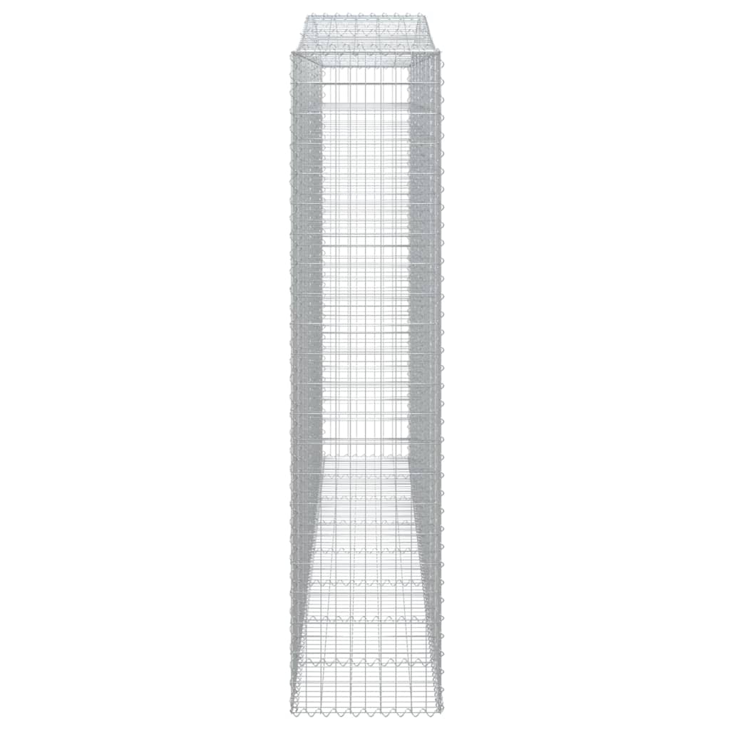 3 db íves horganyzott vas gabion kosár 400x50x220/240 cm