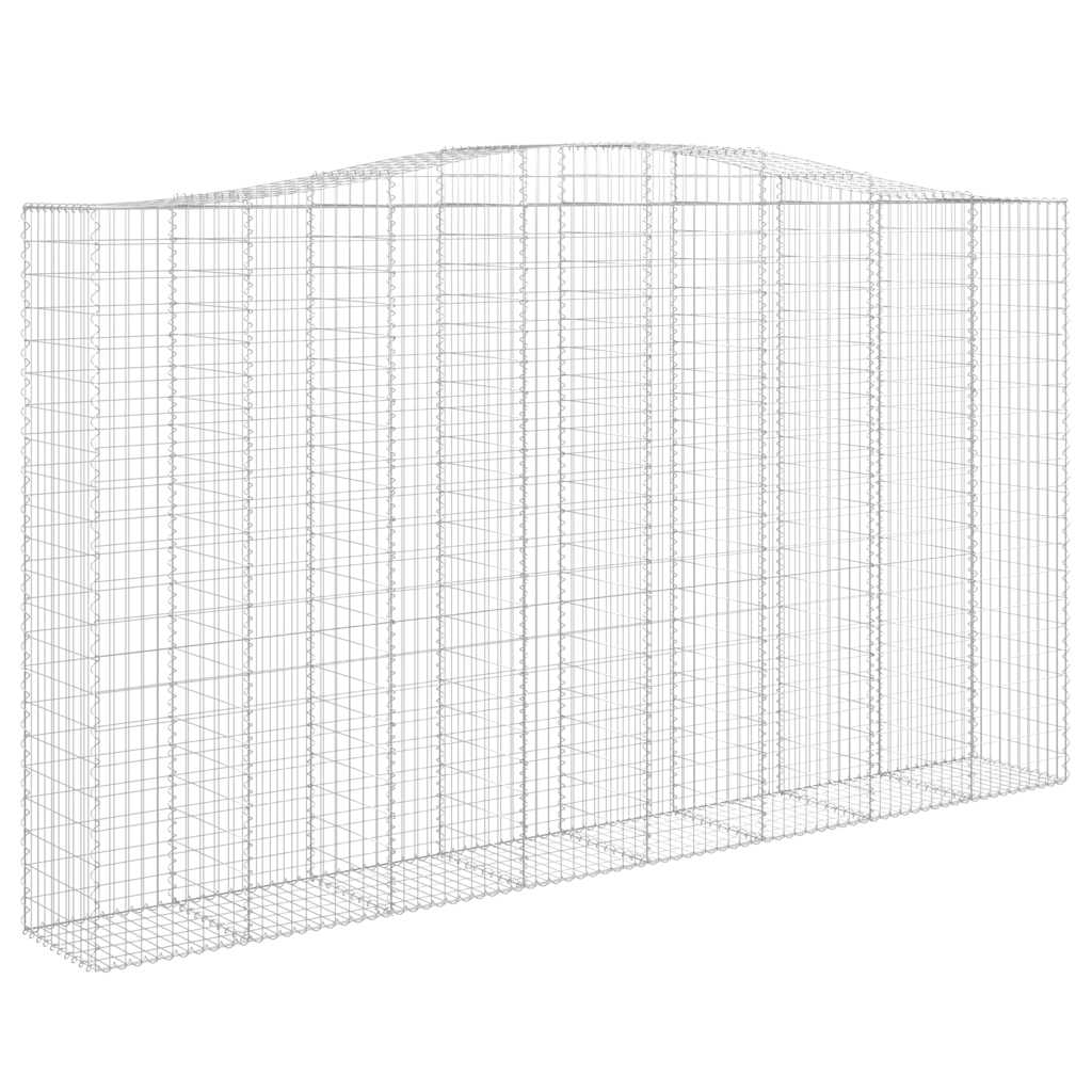 6 db íves horganyzott vas gabion kosár 400x50x220/240 cm