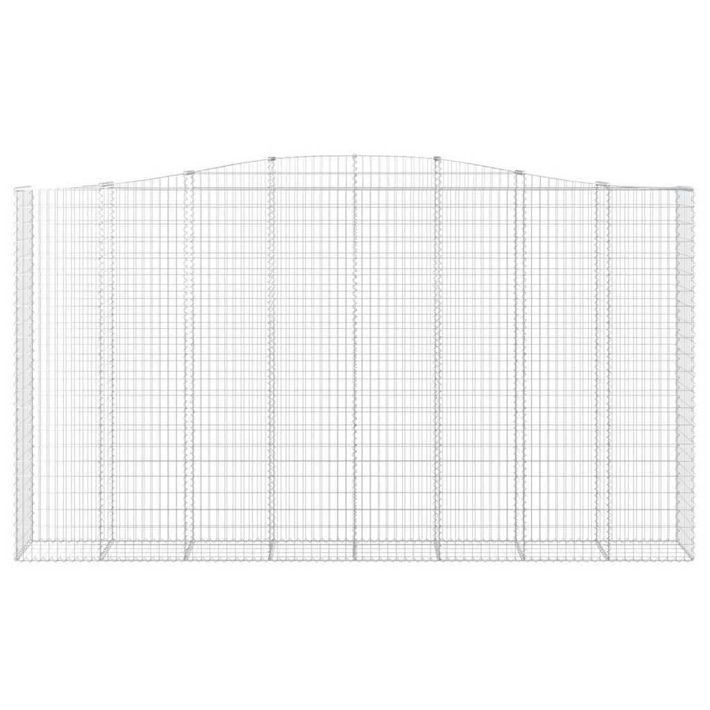 6 db íves horganyzott vas gabion kosár 400x50x220/240 cm