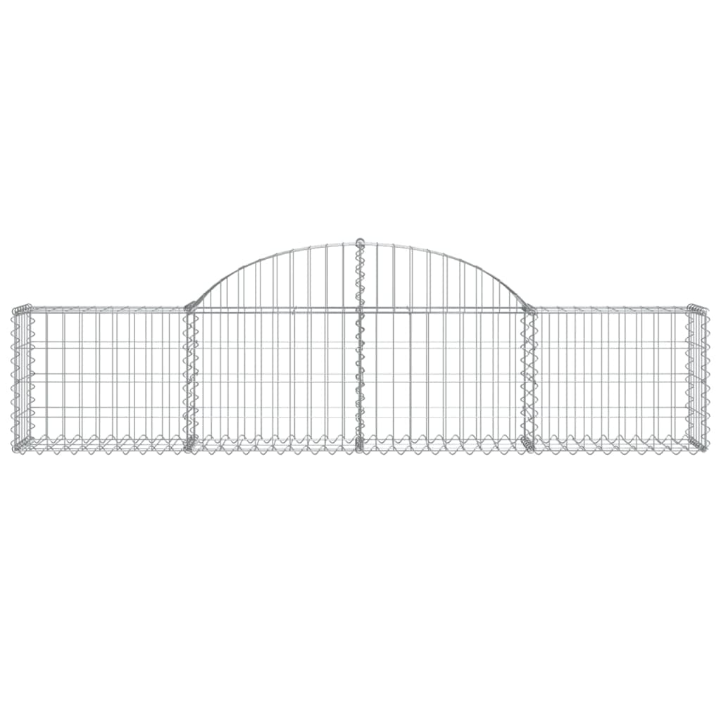 4 db íves horganyzott vas gabion kosár 200x30x40/60 cm
