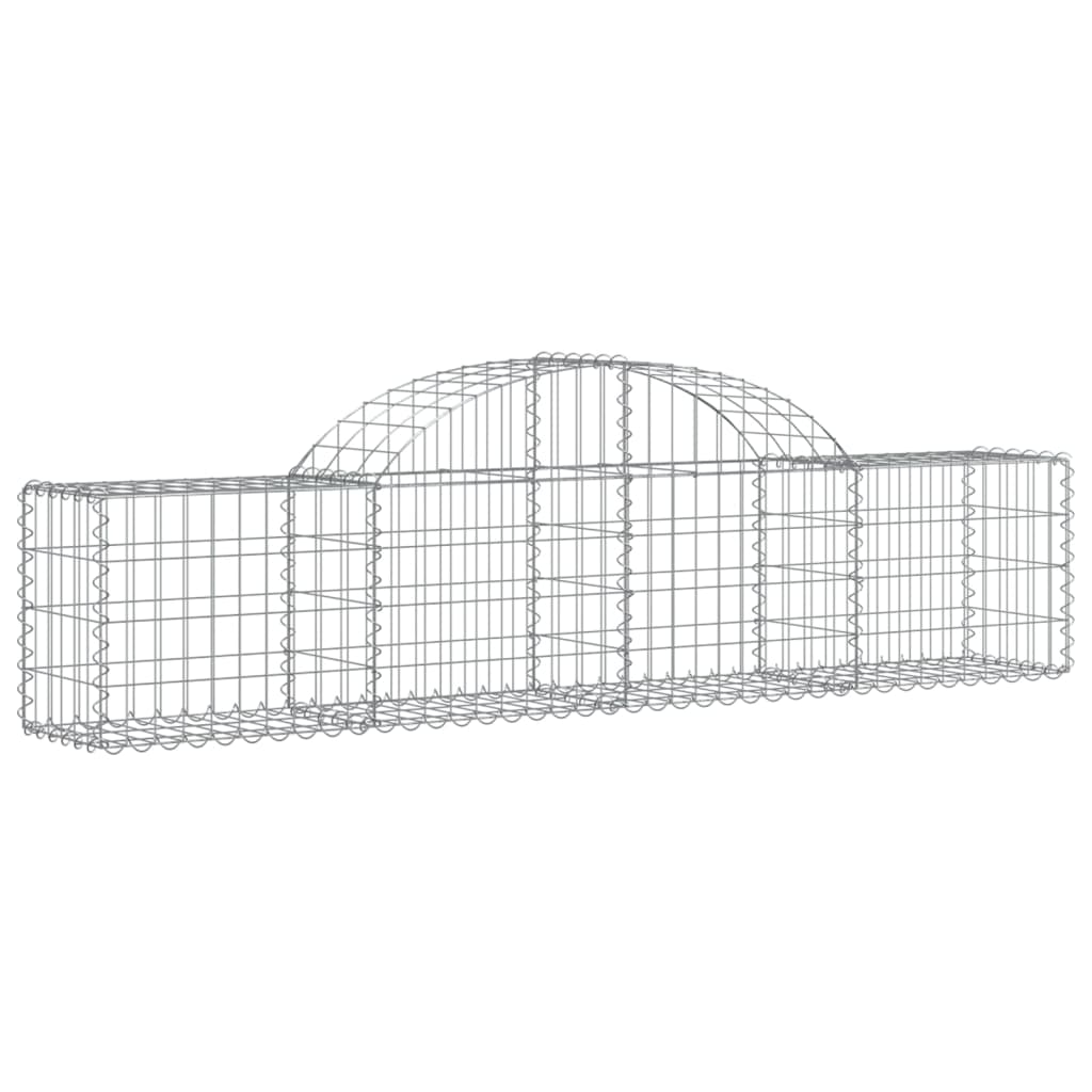 10 db íves horganyzott vas gabion kosár 200x30x40/60 cm