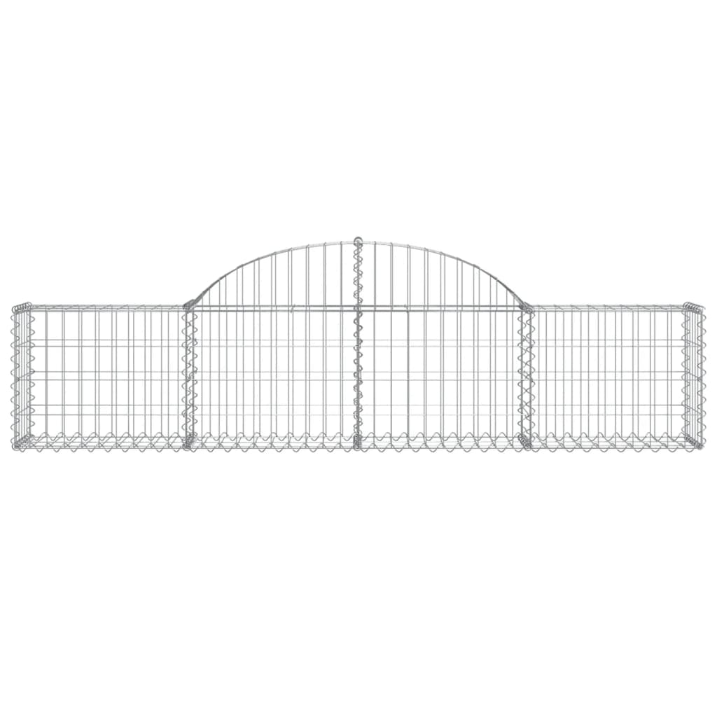 12 db íves horganyzott vas gabion kosár 200x30x40/60 cm