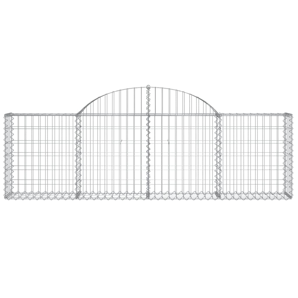 2 db íves horganyzott vas gabion kosár 200x30x60/80 cm