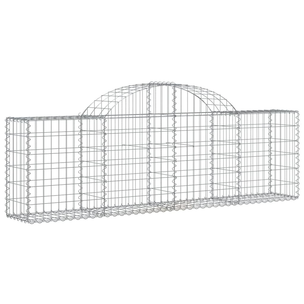 4 db íves horganyzott vas gabion kosár 200x30x60/80 cm