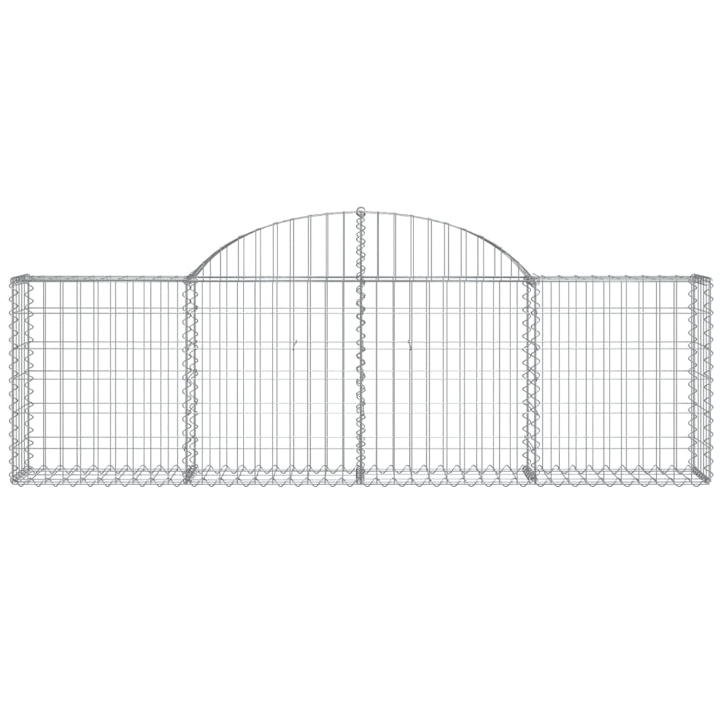 4 db íves horganyzott vas gabion kosár 200x30x60/80 cm