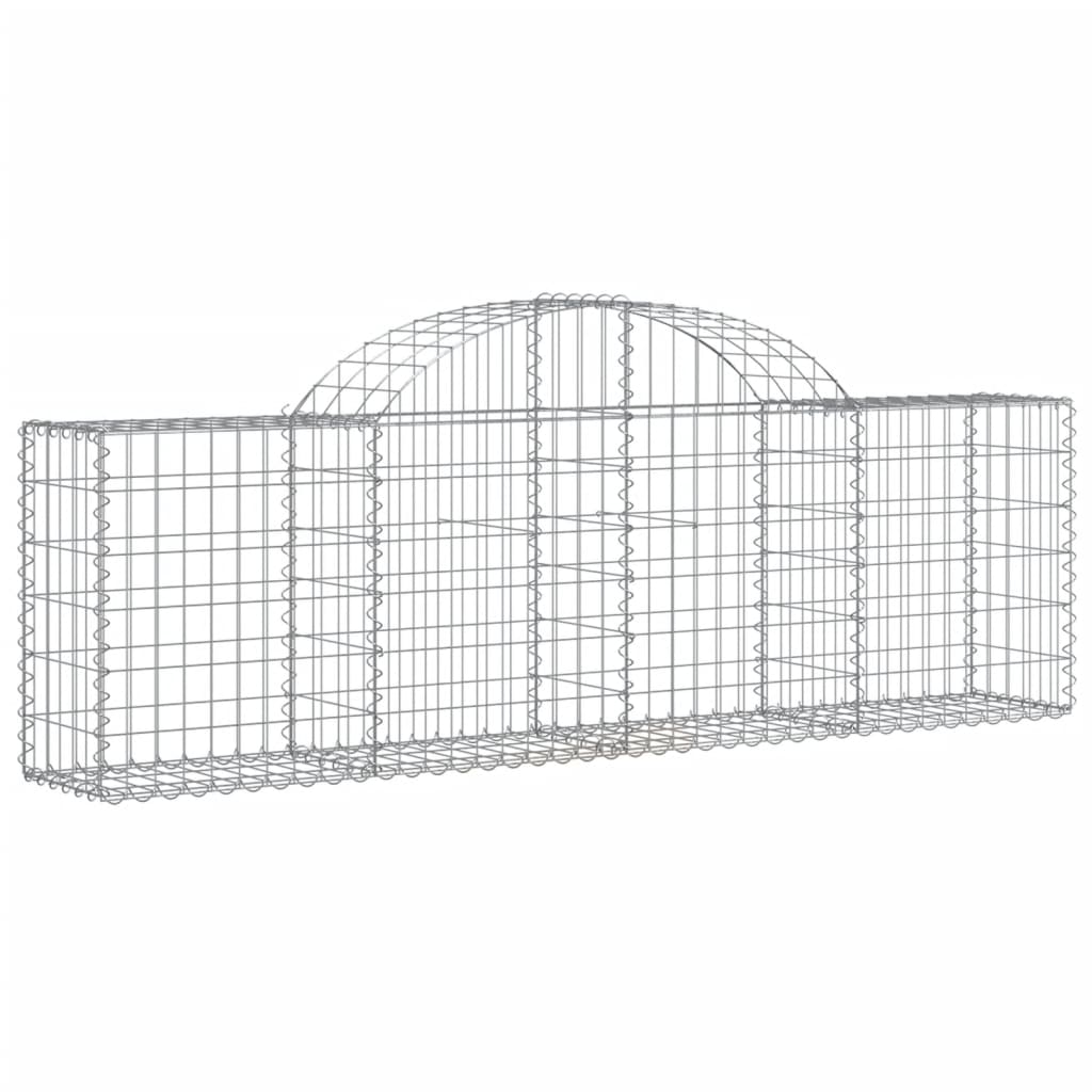 12 db íves horganyzott vas gabion kosár 200x30x60/80 cm