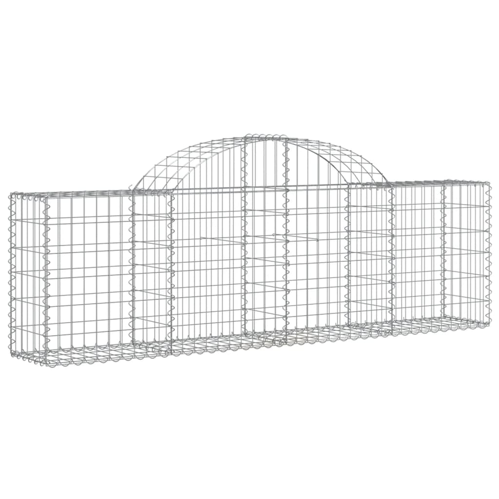 14 db íves horganyzott vas gabion kosár 200x30x60/80 cm