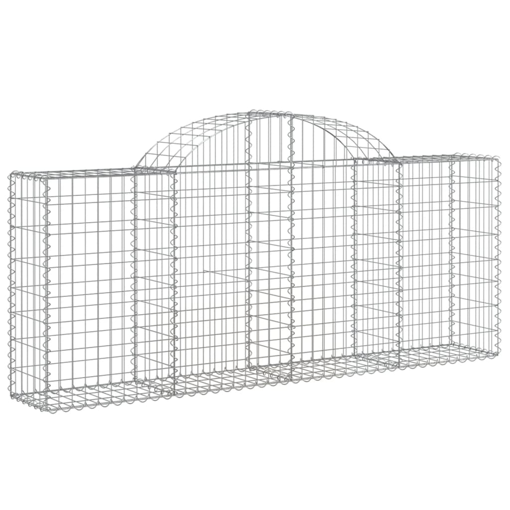 11 db íves horganyzott vas gabion kosár 200x30x80/100 cm