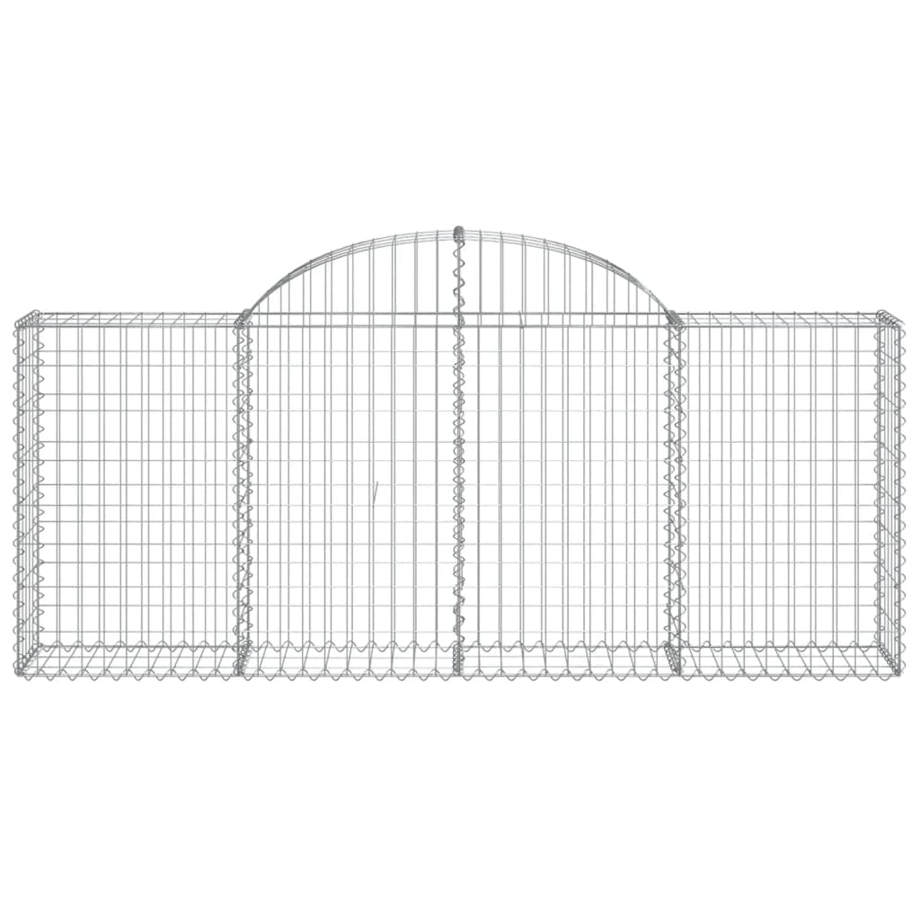 12 db íves horganyzott vas gabion kosár 200x30x80/100 cm