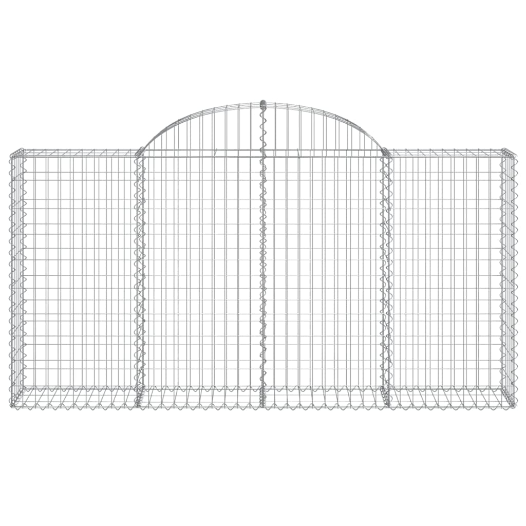 6 db íves horganyzott vas gabion kosár 200x30x100/120 cm