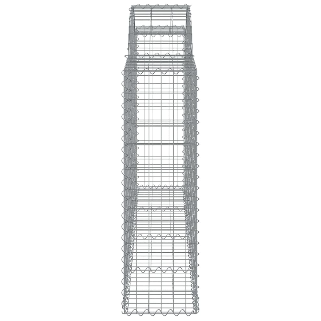 6 db íves horganyzott vas gabion kosár 200x30x100/120 cm