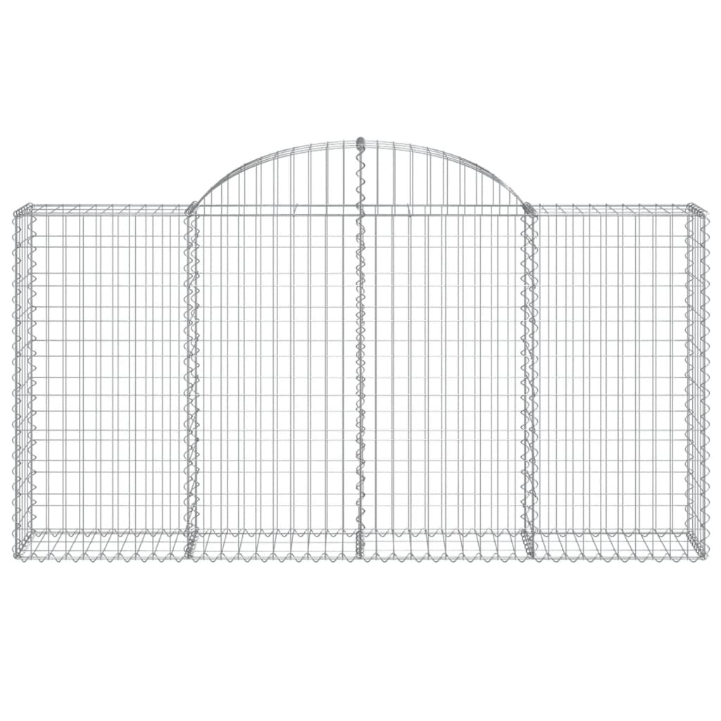 7 db íves horganyzott vas gabion kosár 200x30x100/120 cm