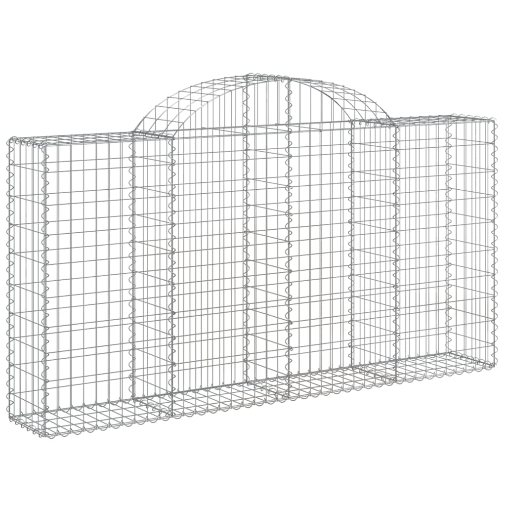 10 db íves horganyzott vas gabion kosár 200x30x100/120 cm