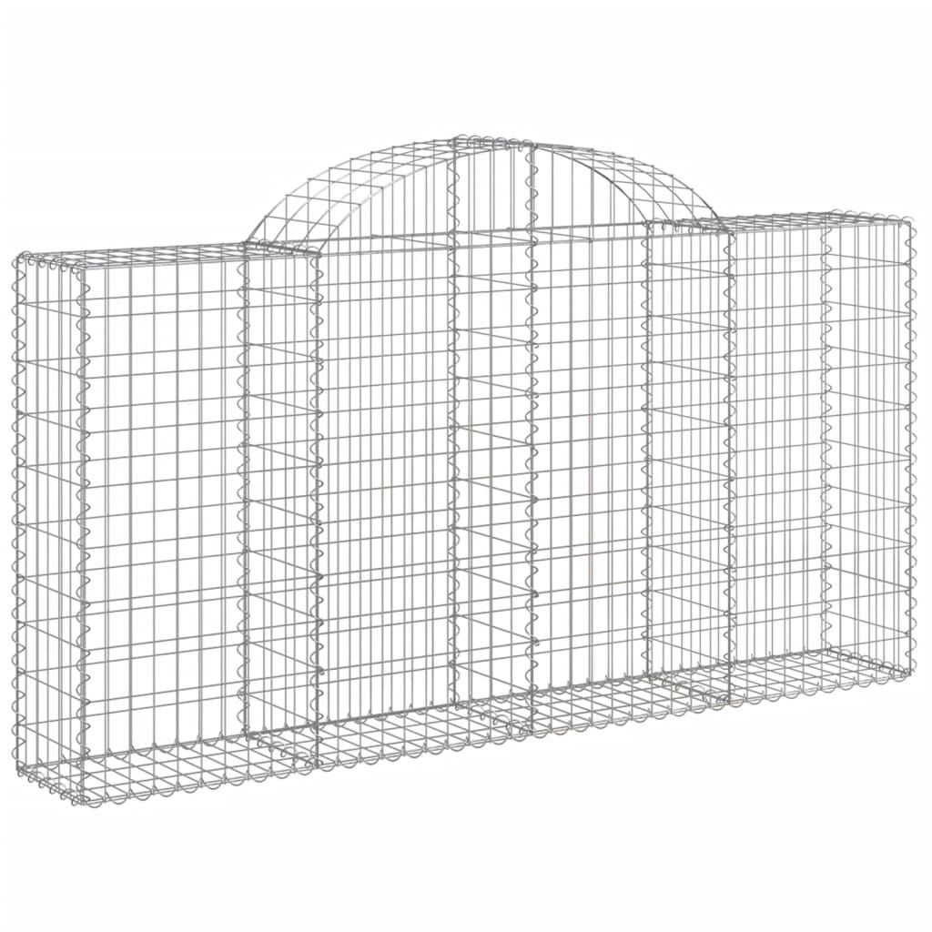 14 db íves horganyzott vas gabion kosár 200x30x100/120 cm