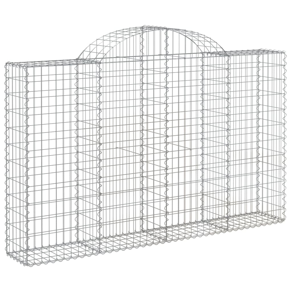 2 db íves horganyzott vas gabion kosár 200x30x120/140 cm