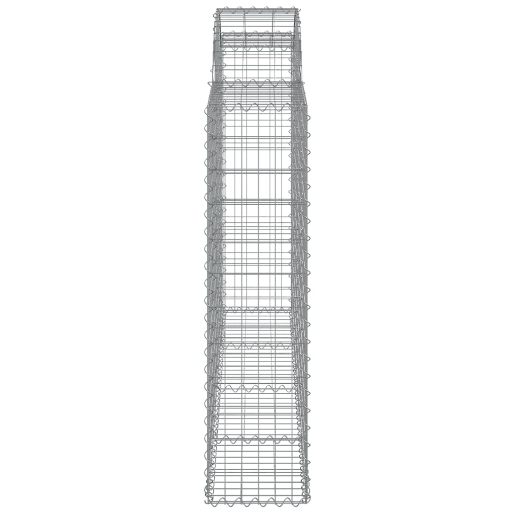 2 db íves horganyzott vas gabion kosár 200x30x120/140 cm