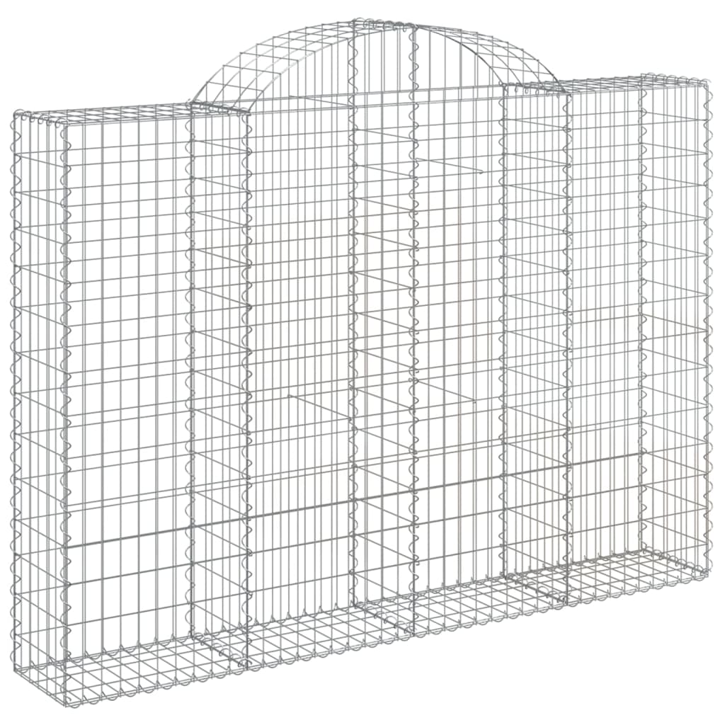 2 db íves horganyzott vas gabion kosár 200x30x140/160 cm