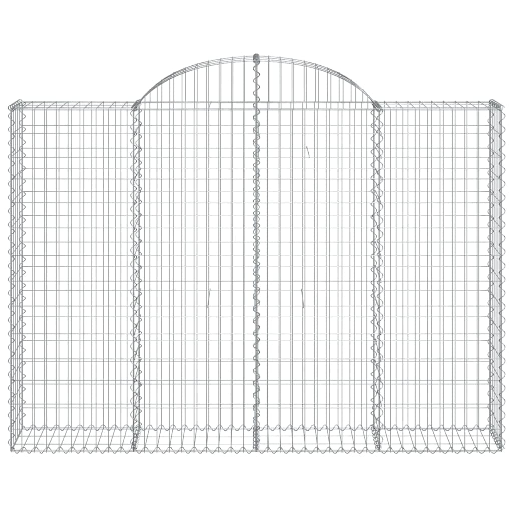2 db íves horganyzott vas gabion kosár 200x30x140/160 cm