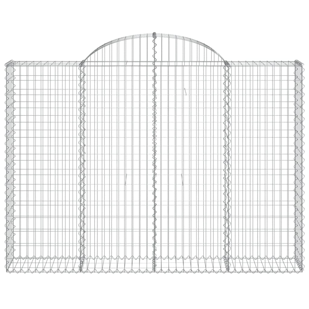 8 db íves horganyzott vas gabion kosár 200x30x140/160 cm